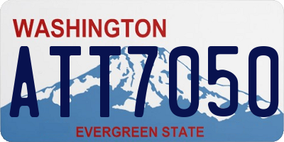 WA license plate ATT7050