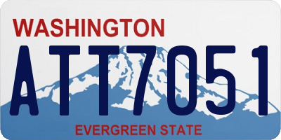 WA license plate ATT7051