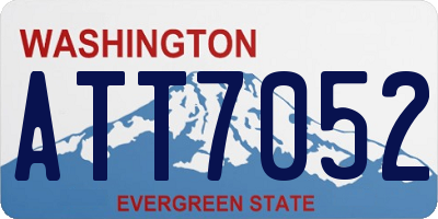 WA license plate ATT7052