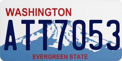 WA license plate ATT7053