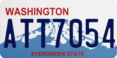 WA license plate ATT7054