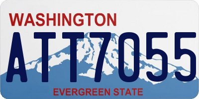 WA license plate ATT7055