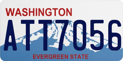 WA license plate ATT7056