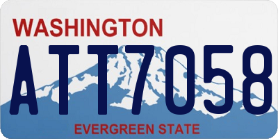 WA license plate ATT7058