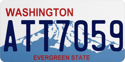 WA license plate ATT7059