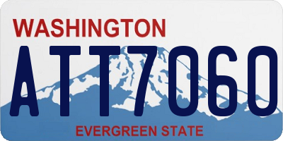 WA license plate ATT7060
