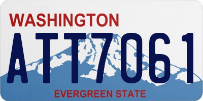 WA license plate ATT7061