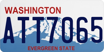 WA license plate ATT7065