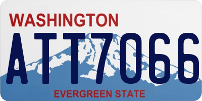 WA license plate ATT7066