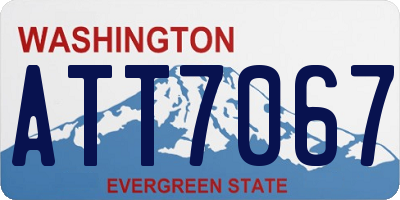 WA license plate ATT7067