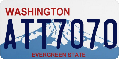 WA license plate ATT7070