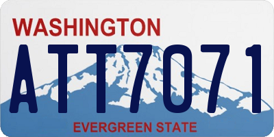 WA license plate ATT7071