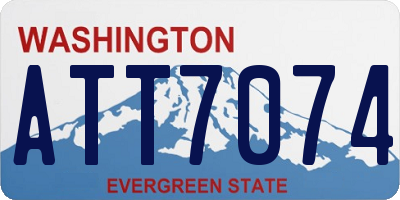 WA license plate ATT7074