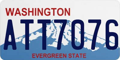 WA license plate ATT7076