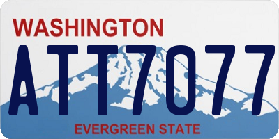 WA license plate ATT7077