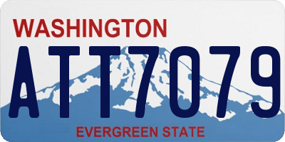 WA license plate ATT7079