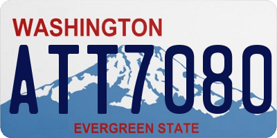 WA license plate ATT7080