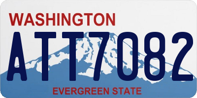 WA license plate ATT7082