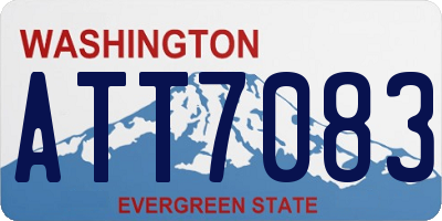 WA license plate ATT7083