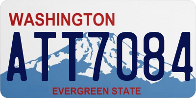 WA license plate ATT7084