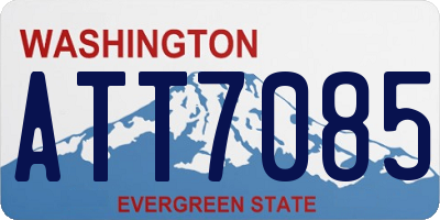 WA license plate ATT7085