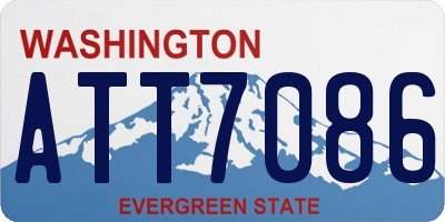 WA license plate ATT7086