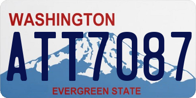 WA license plate ATT7087
