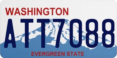 WA license plate ATT7088