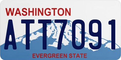WA license plate ATT7091