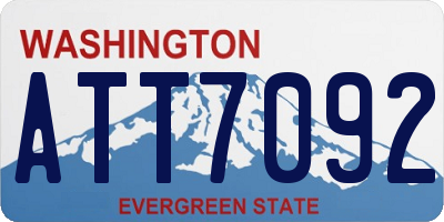 WA license plate ATT7092