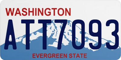 WA license plate ATT7093