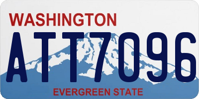 WA license plate ATT7096
