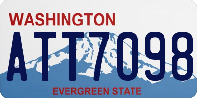 WA license plate ATT7098