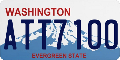 WA license plate ATT7100