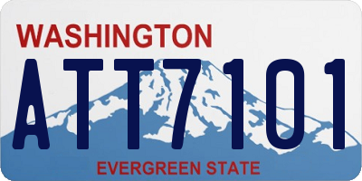 WA license plate ATT7101