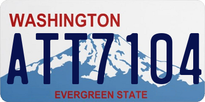 WA license plate ATT7104