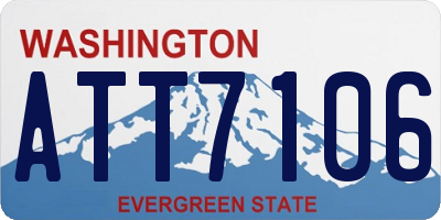 WA license plate ATT7106