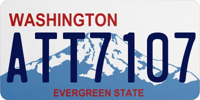 WA license plate ATT7107