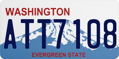 WA license plate ATT7108