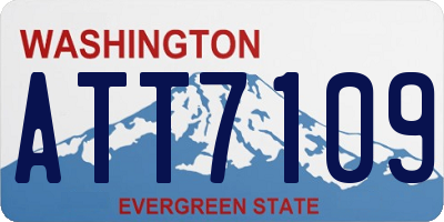 WA license plate ATT7109