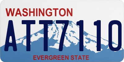 WA license plate ATT7110