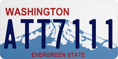 WA license plate ATT7111