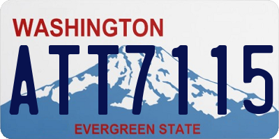 WA license plate ATT7115