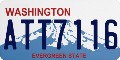 WA license plate ATT7116