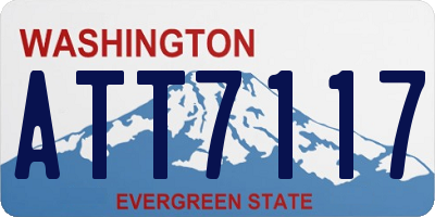 WA license plate ATT7117