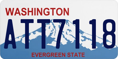 WA license plate ATT7118