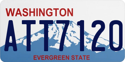 WA license plate ATT7120