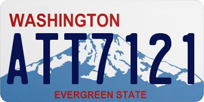 WA license plate ATT7121