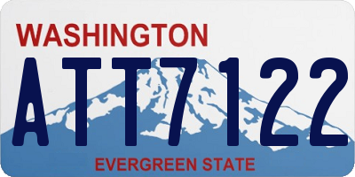 WA license plate ATT7122
