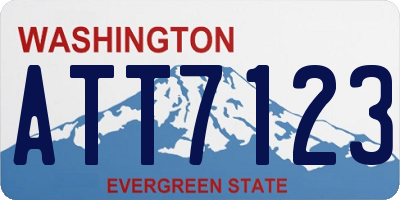 WA license plate ATT7123